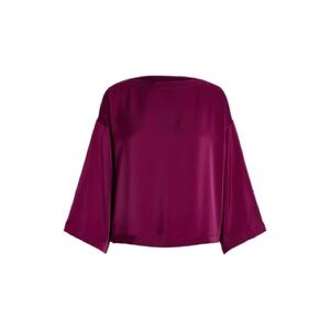 Polo Ralph Lauren Satin Boatneck Blouse Top Size Small Petite